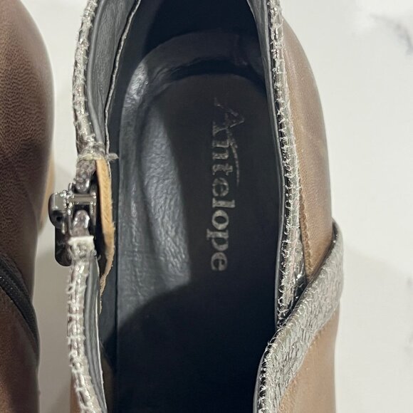 Antelope Ankle boots brown distressed leather size 38 - Picture 14 of 15